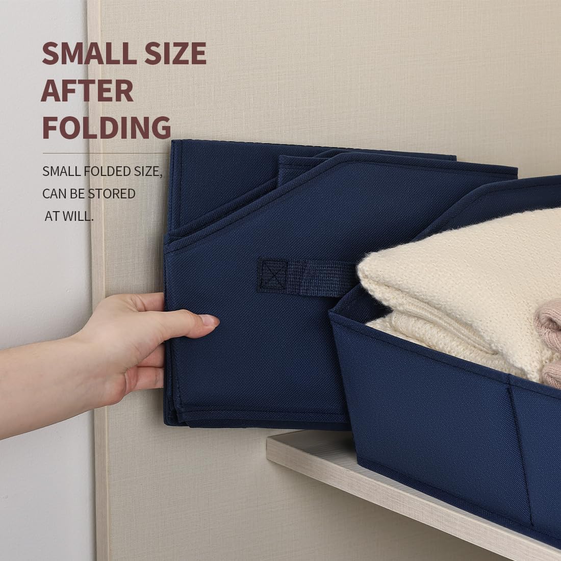 Closet Baskets for Shelves Trapezoid - Decorative Storage Baskets with