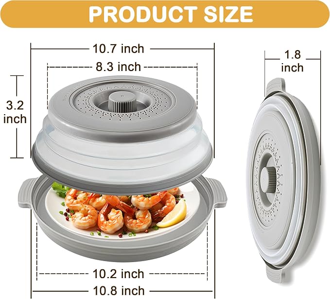EZMO 2 in 1 Collapsible Microwave Splatter Cover - Image 6