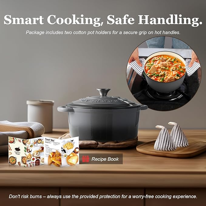 Overmont Enameled Cast Iron Dutch Oven - Image 6