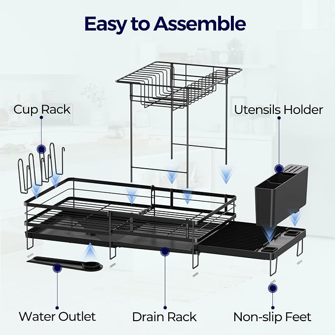 Large Dish Drying Rack, Expandable Dish Rack - Image 8