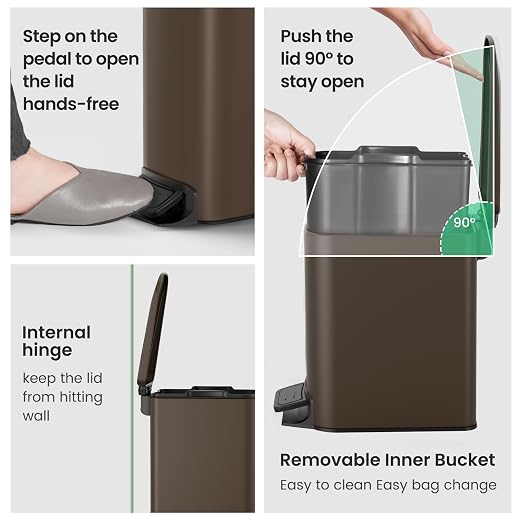 Cesun Small Bathroom Trash Can - Image 5