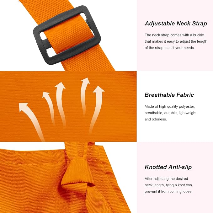 15 Pcs Adult Aprons Bulk with Pockets Adjustable Bib Chef Apron - Image 3