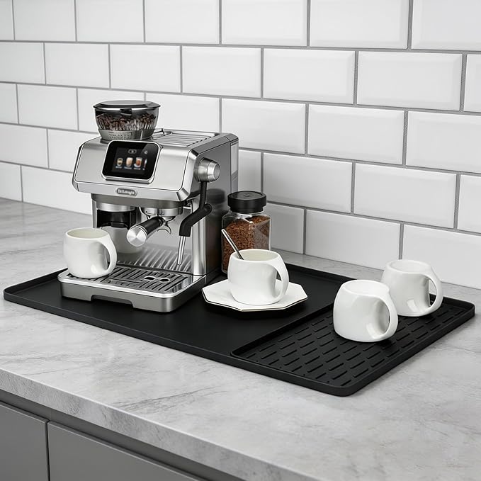 Silicone Coffee Mat 24" x 16", Heat Resistant Non Slip Leak Proof by LKYLIVE