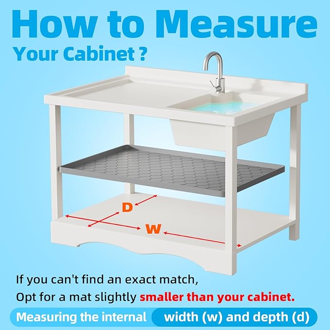 Winisok Silicone Under Sink Mat 34" x 19", kitchen Essentials and Gadgets - Image 6