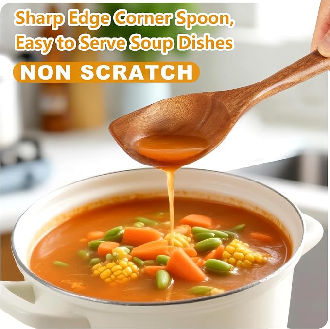 2 Pack Premium wooden spoons for cooking - Image 3