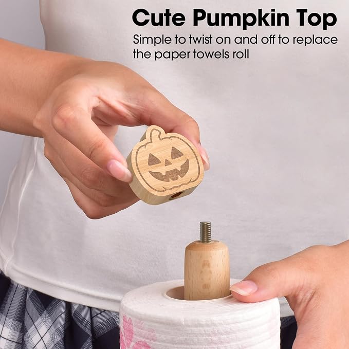 KitchLife Cute Wooden Paper Towel Holder Countertop - Image 5