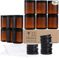 12 Pack, 8 OZ Dark Amber Candle Jars by AOZITA