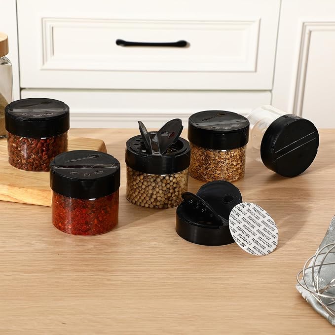 50 Pack 3.4 oz Plastic Spice Jars - Image 4
