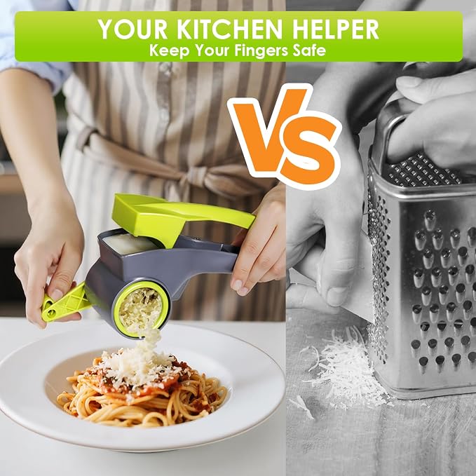 MASTERTOP Cheese Grater, Handheld Rotary Cheese Grater - Image 2