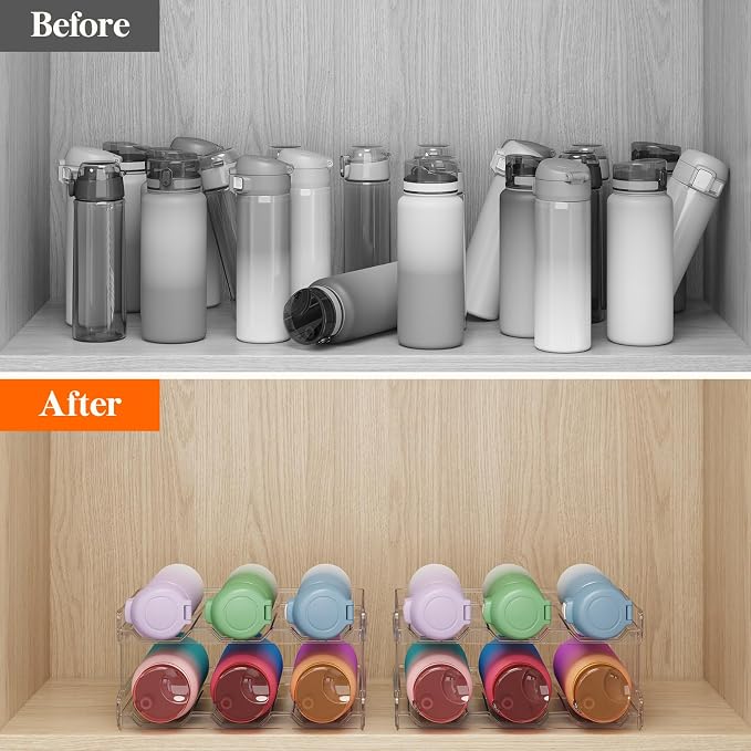 Lifewit 2 Tier Stackable Water Bottle Organizer - Image 9