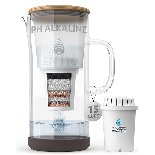 Invigorated Water pH Restore Glass Alkaline Water Pitcher by InvigoratedWater