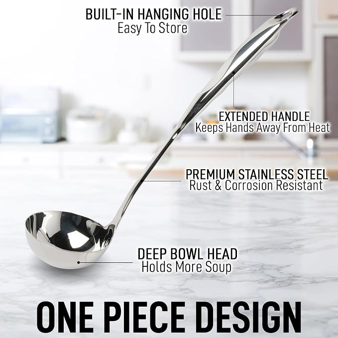 Zulay Kitchen Stainless Steel Soup Ladle - Image 5