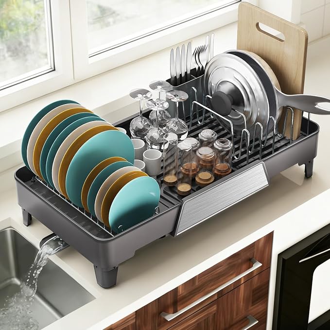 Large Expandable Dish Drying Rack, Dish Racks - Image 2