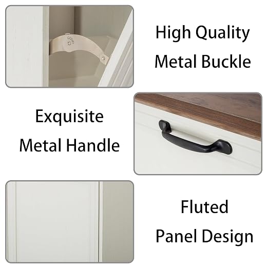 13 Gallons Tilt Out Trash Cabinet, Hidden Trash Can Cabinet Wooden Tilt Out Pet - Image 3
