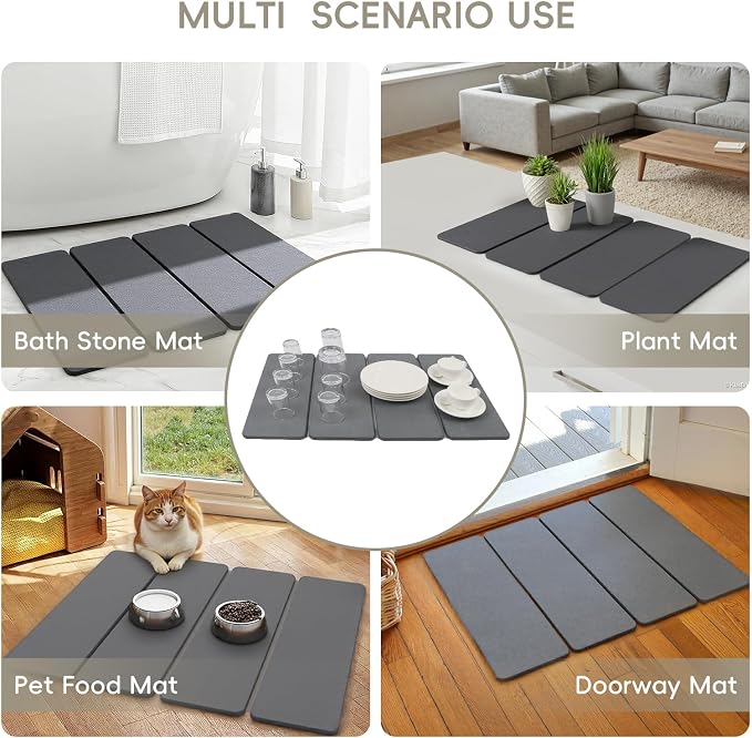 Small Stone Drying Mats for Kitchen Counter, Quick Dry Stone Dish Drying Mat - Image 6