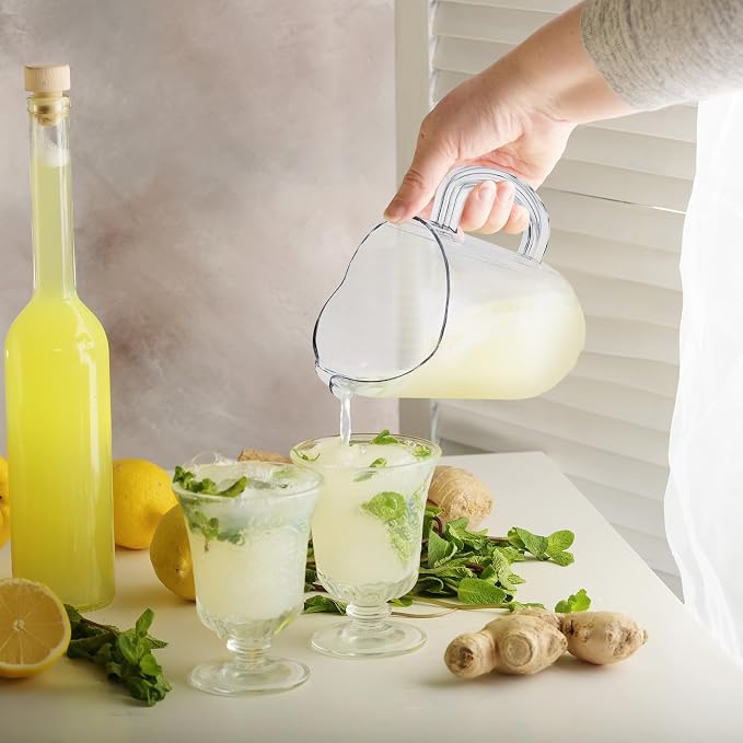 Tessco for you 3 Pcs Plastic Pitchers 60 Ounce Clear Restaurant Jug Large Water - Image 4