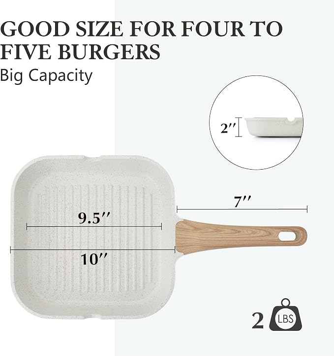 SENSARTE Nonstick Ceramic Grill Pan - Image 7