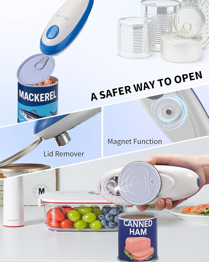 CIRCLE JOY Electric Can Opener, One-Touch Automatic Can Opening - Image 4