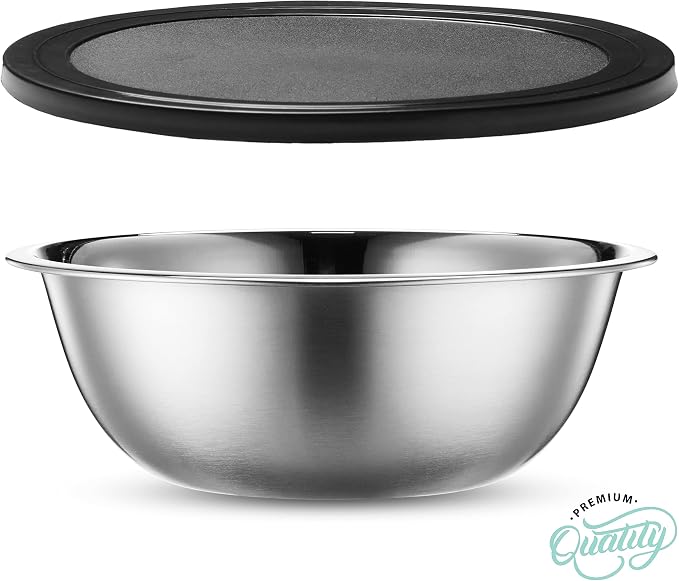 WHYSKO Stainless Steel Mixing Bowl Set, 10 Piece Stainless Steel Mixing Bowls - Image 7