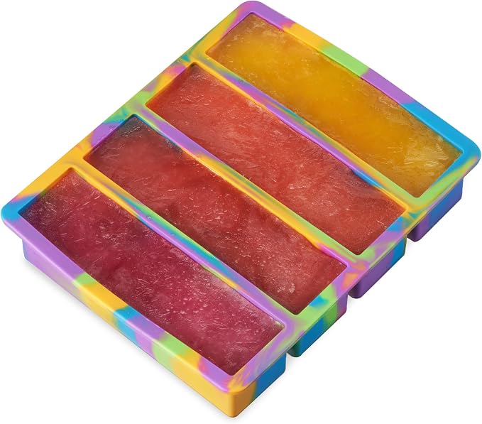 Host Ice Cube Tray, Makes Four 5-Inch Long Cubes, Durable Silicone Trays - Image 8