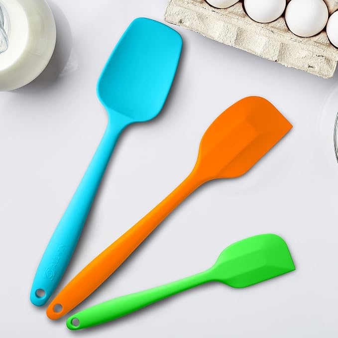 Silicone Spatula 3‑Piece Set Heat Resistant 600°F Non‑Stick Rubber Spatulas - Image 4