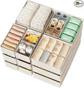 Cotton Linen Drawer Organizers for Baby Clothes, Premium Foldable Storage Bins by ZenStorage