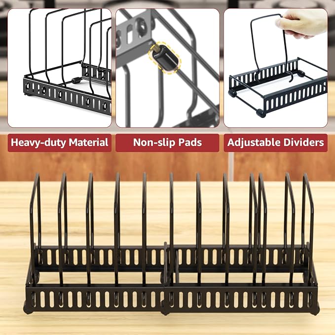 HzTinT 2PACK Cutting Board Organizer, Adjustable Divider Cutting Board Holder - Image 4