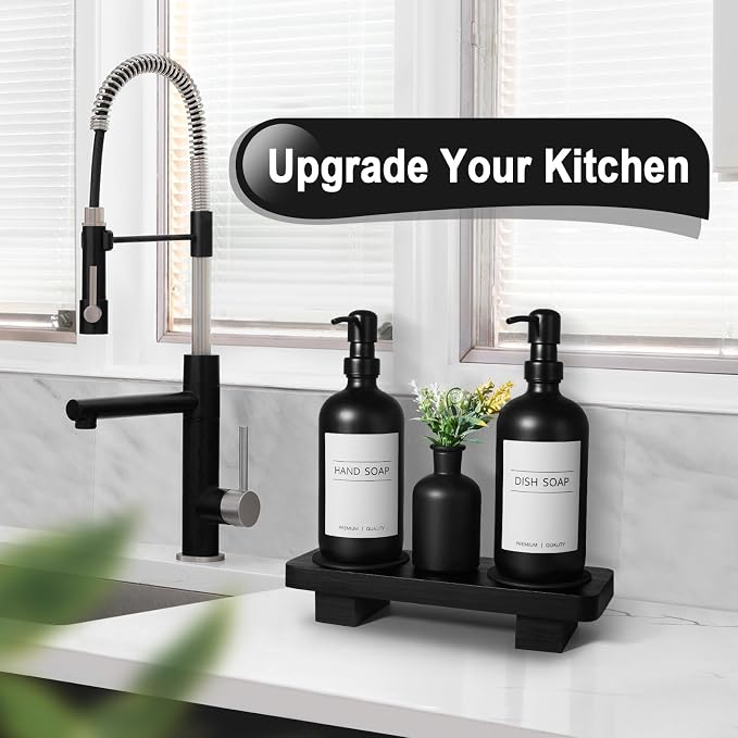 Dish Soap Dispenser for Kitchen, Kitchen Soap Dispenser Set - Image 5