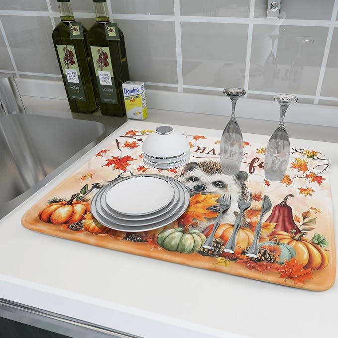 Happy Fall Dish Drying Mat - Image 6