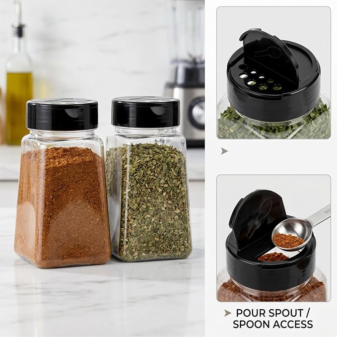 Tebery 24 Pack 9 Oz Plastic Spice Jars - Image 10