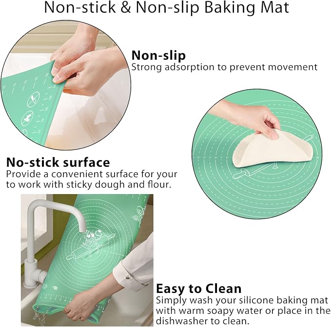 Silicone Pastry Mat 28" x 20" Extra Thick Non Stick Baking Mat - Image 4