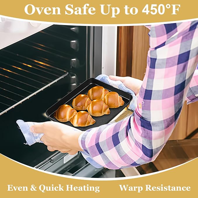 E-far Mini Toaster Oven Pan, Nonstick Carbon Steel Baking Pan - Image 5