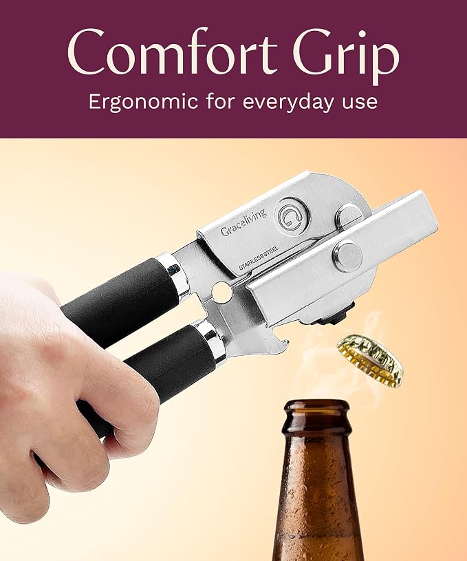 Premium Multifunction Magnetic Manual Can Opener and Bottle Opener, Heavy Duty - Image 8