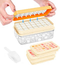 PHINOX Ice Cube Tray with Lid and Bin, 3 Pack Plastic Ice Cube Tray Molds by PHINOX
