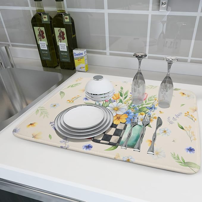 Giwawa Spring Flower Vases Dish Drying Mat - Image 6