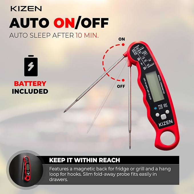 KIZEN Instant Read Meat Thermometer Digital - Image 5