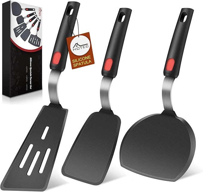 Hotec Silicone Spatula Turner for Nonstick Cookware, Cooking Spatulas 600°F by Hotec
