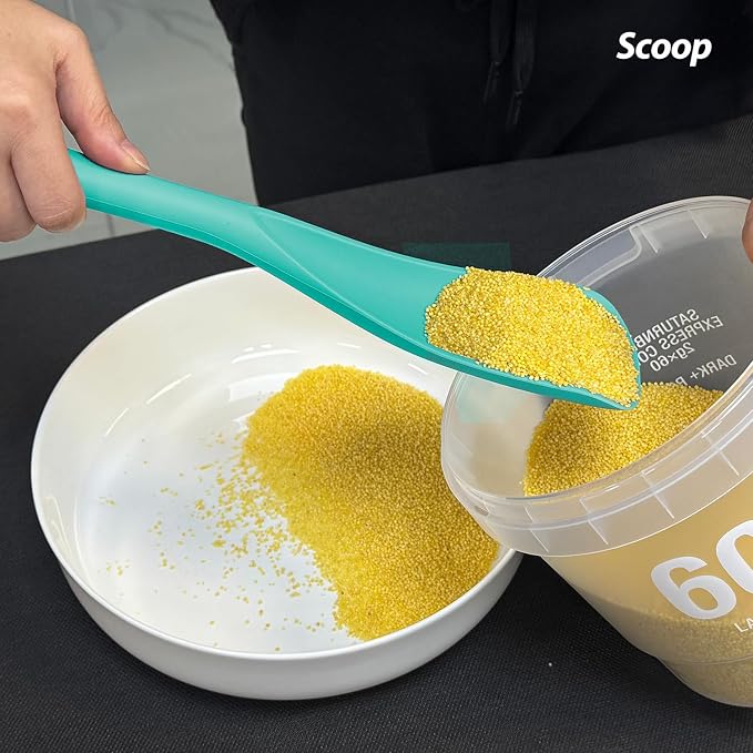 Cooking Spoon for Nonstick Cookwares, VOVOLY Silicone Spoon for Mixing - Image 9