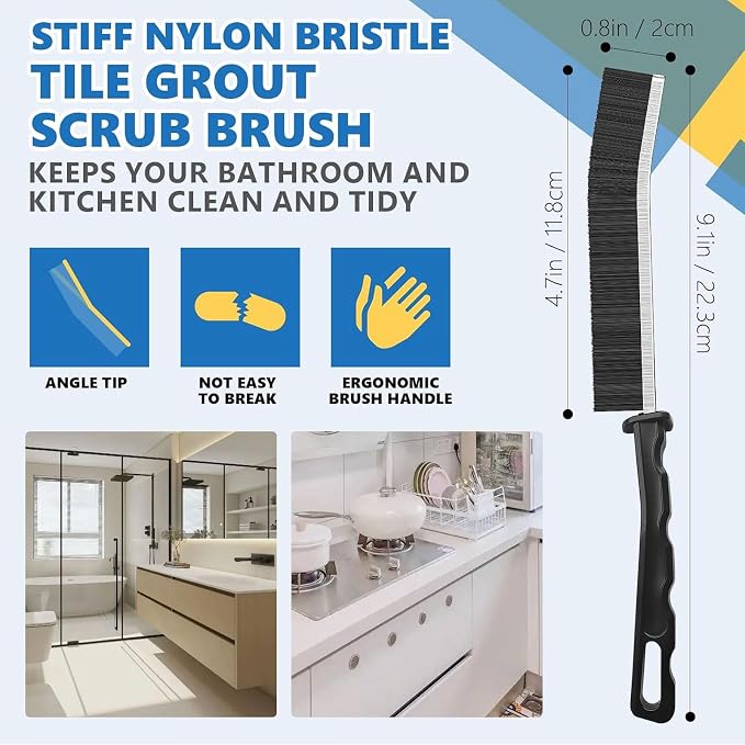 Crevice Cleaning Brush Set – Hard Bristle Gap Cleaning Tool - Image 6