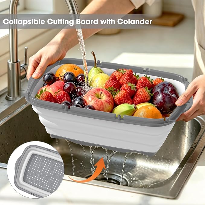 Gintan Camping Cutting Board, 9-in-1 Collapsible Chopping Board - Image 4