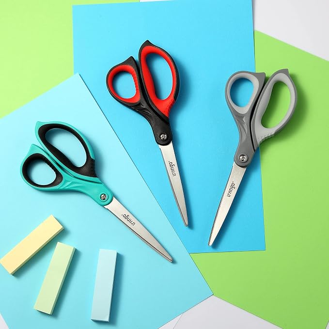 LIVINGO 8.5" Scissors All Purpose, 3 Pack Ultra Sharp Blade Shears, - Image 5