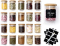 20 Pcs Glass Spice Jars with Airtight Bamboo Lids, Labels and Pen, 2.5oz Mini by ZPGXLRZ