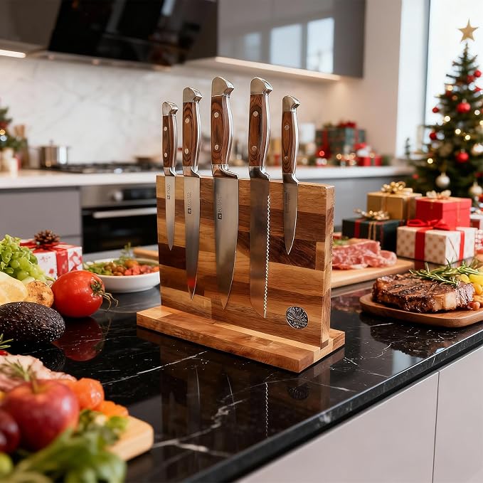 Magnetic Knife Block Set, Double Sided Magnetic Knife Holder - Image 7