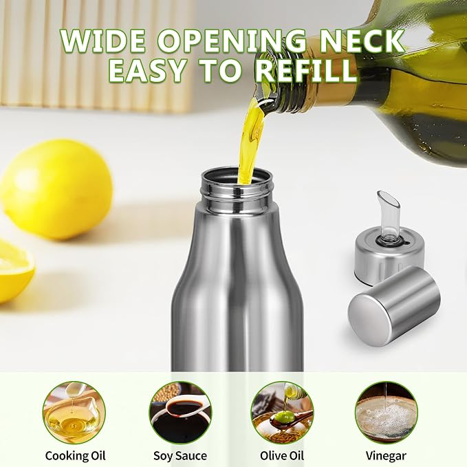 Stainless Steel Oil Dispenser Bottle - Image 4