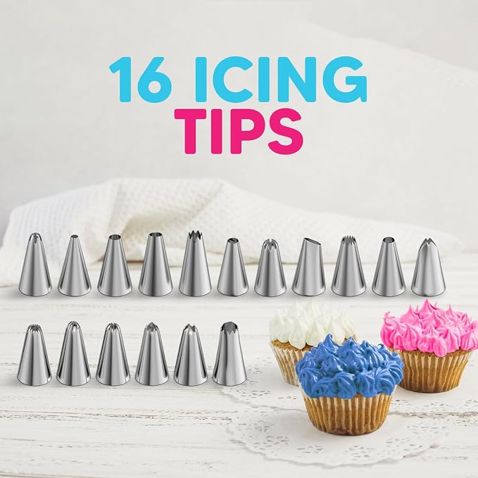 Riccle Piping Bags and Tips Set, 11.8 Inch 100 Anti Burst Piping Bags, 1 - Image 2