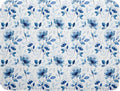 Blue Floral Dish Drying Mat 18x24 inch Flower Leaves Dish Rack Pad Microfiber by Giwawa