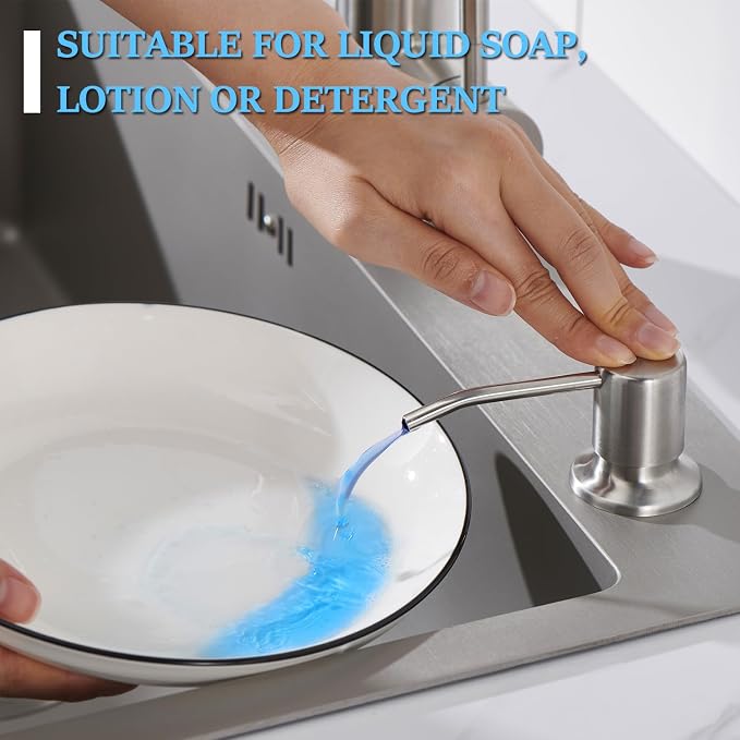 Sink Soap Dispenser Brushed Nickel, Soap Dispenser - Image 3