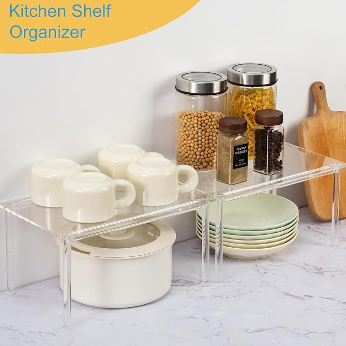 HENABLE 1 Pack Acrylic Cabinet Organizer, Kitchen Countertop Counter Organizer - Image 2