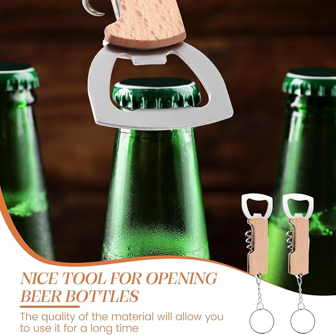 Ziliny 24 Pcs Bottle Opener Keychain Bulk Wine Bottle Beer Opener Keychain - Image 5