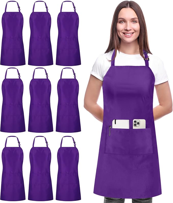 Utopia Kitchen 10 Pack Bib Apron Adjustable by UTOPIAKITCHEN